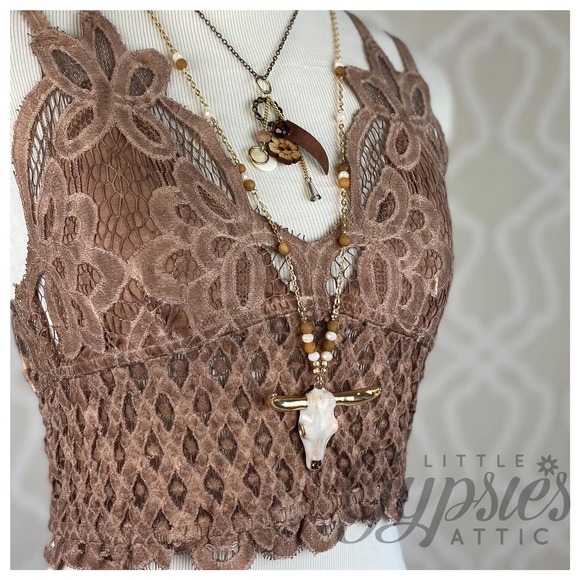 POL Longline Mineral Wash Lace Bralette - Picture 7 of 12